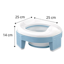 Assento de potty dobrável para crianças da Baby Trend, design 3 em 1, fácil de transportar e usar por pequenos.