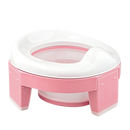 Assento portátil dobrável Baby Trend 3 em 1 para crianças, na cor rosa, fácil de transportar e ideal para uso em casa ou fora.