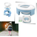 Assento de potty dobrável para crianças Baby Trend, prático e flexível, ideal para treinar o uso do banheiro com conforto.