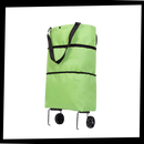 Sac de compras com roda e design dobrável de 30L da Unique Bargains, ideal para transporte fácil e compacto.