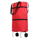 Sac de compras Unique Bargains, mochila de transporte com rodas, dobrável e de 30L, na cor vermelha, ideal para compras e transporte.