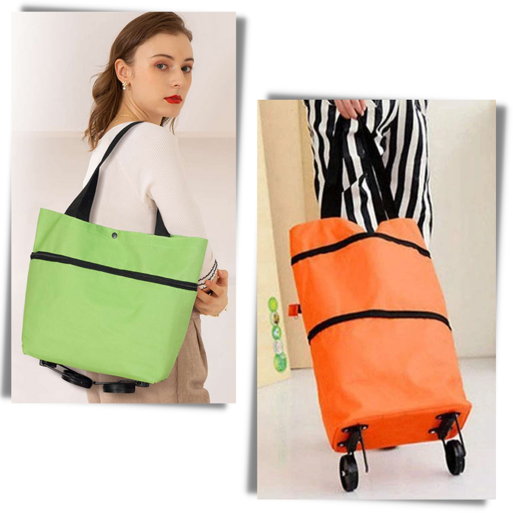 Sac de compras Unique Bargains, saco de comissão dobrável com rodinhas, capacidade de 30L, ideal para compras e transporte.