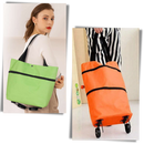 Sac de compras Unique Bargains, saco de comissão dobrável com rodinhas, capacidade de 30L, ideal para compras e transporte.