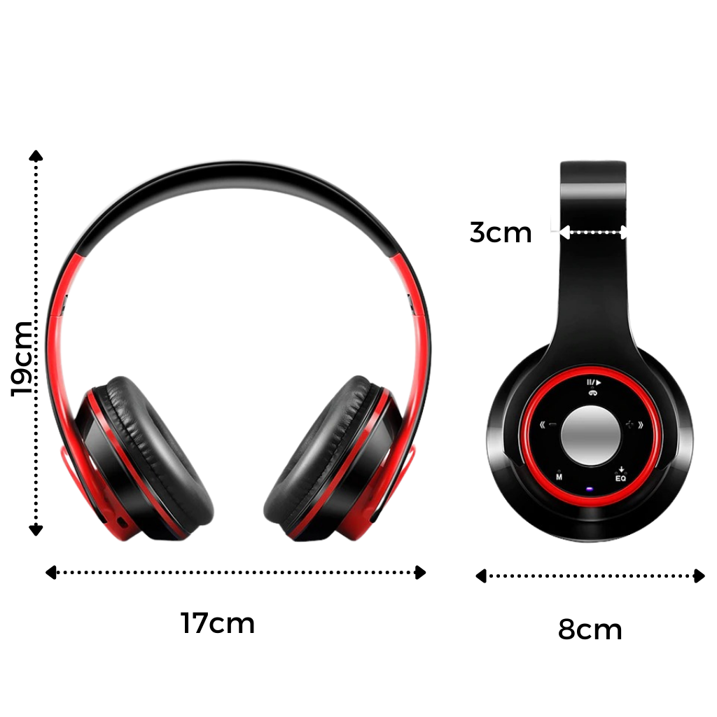 Fone de ouvido Bluetooth dobrável Desxz, componentes de áudio, com design compacto e confortável para uso diário.