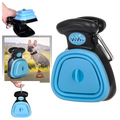 Ramasse-crottes pliável para cães Shenghuasg com dispenser de sacos, fácil de usar e portátil para higiene de pets.