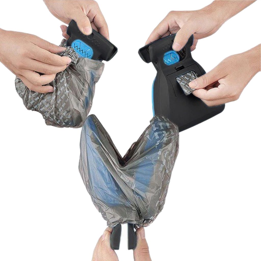 Acessório para cães Shenghuasg, raspador de lixo dobrável com dispenser de sacos, à prova de vazamentos, para limpeza fácil.