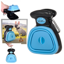 Ramasse-crottes pliável para cães Shenghuasg com dispenser de sacos, fácil de usar e portátil para higiene de pets.