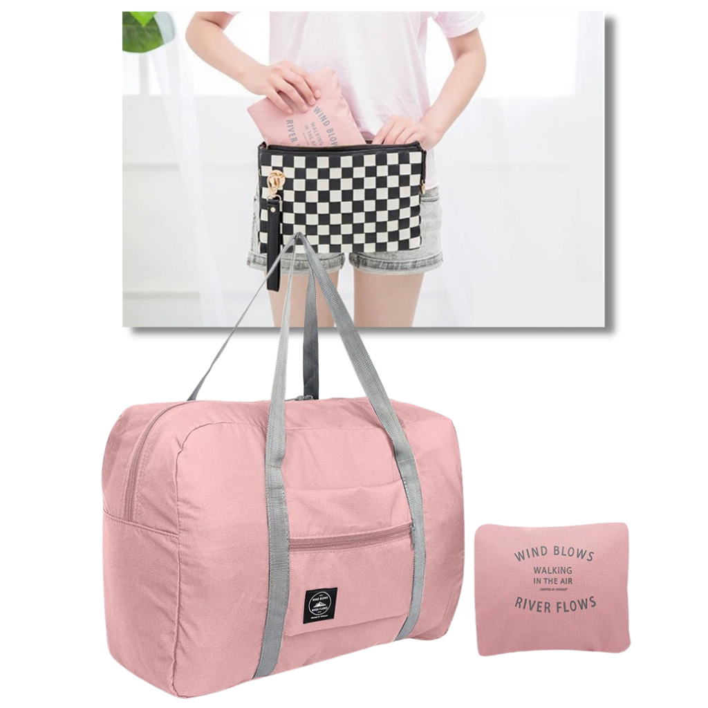 Sac de voyage pliable Dupashio, sac polochon dobrável com design compacto e resistente, ideal para viagens e armazenamento fácil.