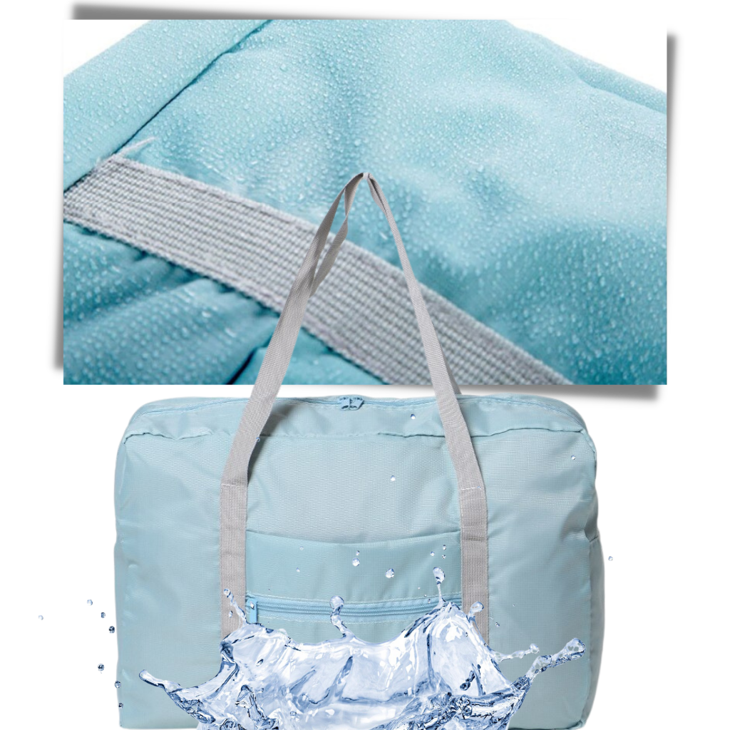 Sac de voyage polochon dobrável da Dupashio em material à prova d'água, ideal para viagens e fácil de guardar.