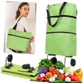 Sac de compras Unique Bargains, sac de commission à roulettes 30L, dobrável e fácil de transportar com alças e rodas.