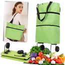 Sac de compras Unique Bargains, sac de commission à roulettes 30L, dobrável e fácil de transportar com alças e rodas.