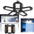 Luminária de garagem Jocestyle com 5 painéis dobráveis, iluminação eficiente para ambientes de garagem.