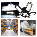 Luminária de garagem Jocestyle com 5 painéis dobráveis, luz forte e eficiente para iluminação de ambientes.