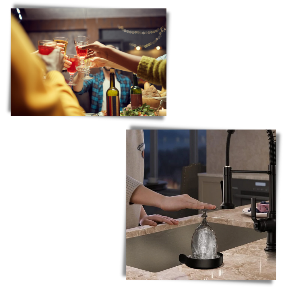 Aparelho de lavagem e enxágue automático de copos Tongina, compacto e eficiente para limpeza de utensílios de vidro.