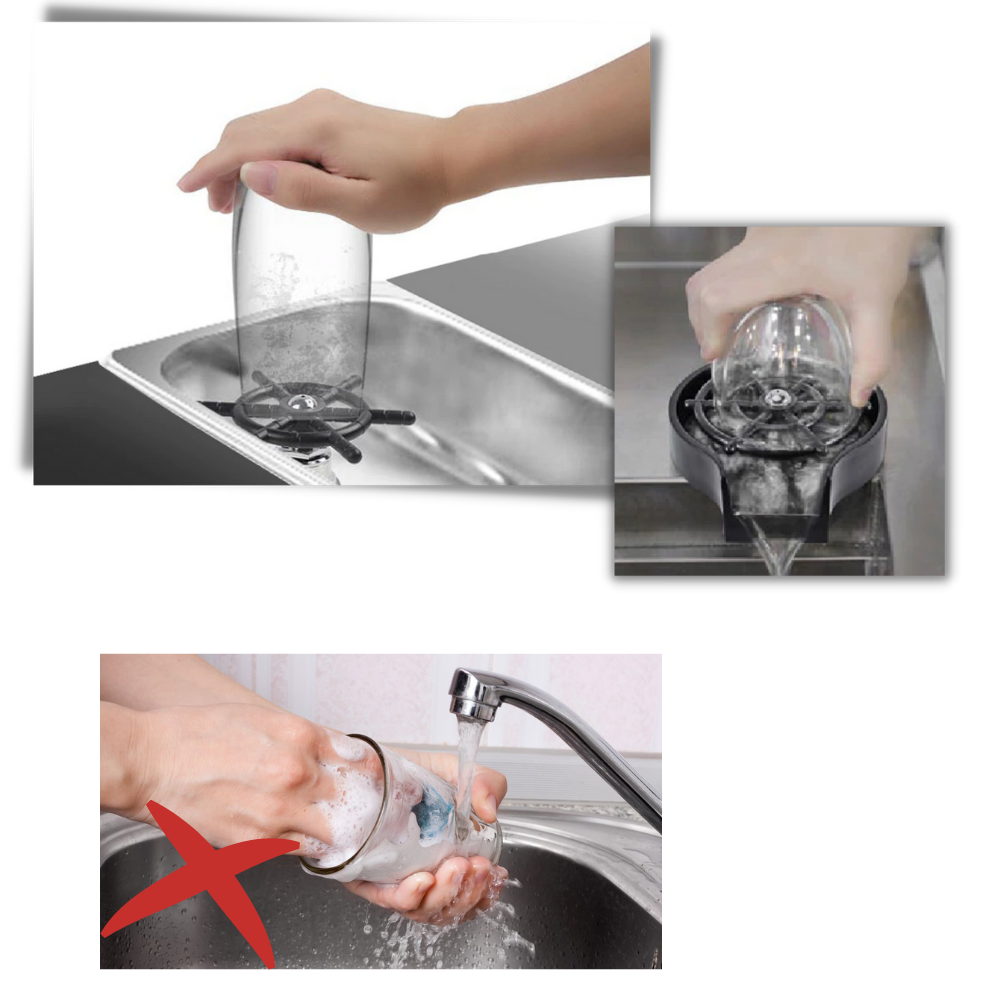 Aparelho automático Tongina para lavagem e enxágue de copos, acessório de pequeno eletrodoméstico para limpeza eficiente.