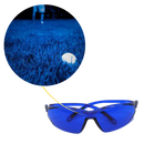 Óculos de busca de bolas de golfe Sharper Image com lentes azuis para localizar bolas facilmente no campo de golfe.