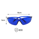 Óculos de busca de bolas de golfe Sharper Image com lentes para localizar bolas com facilidade em campo de golfe.