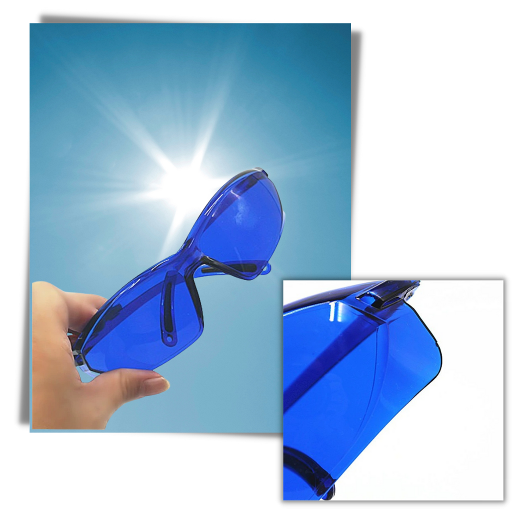 Óculos de busca de bolas de golfe Sharper Image com proteção UV e lentes de alta definição para localizar bolas facilmente.