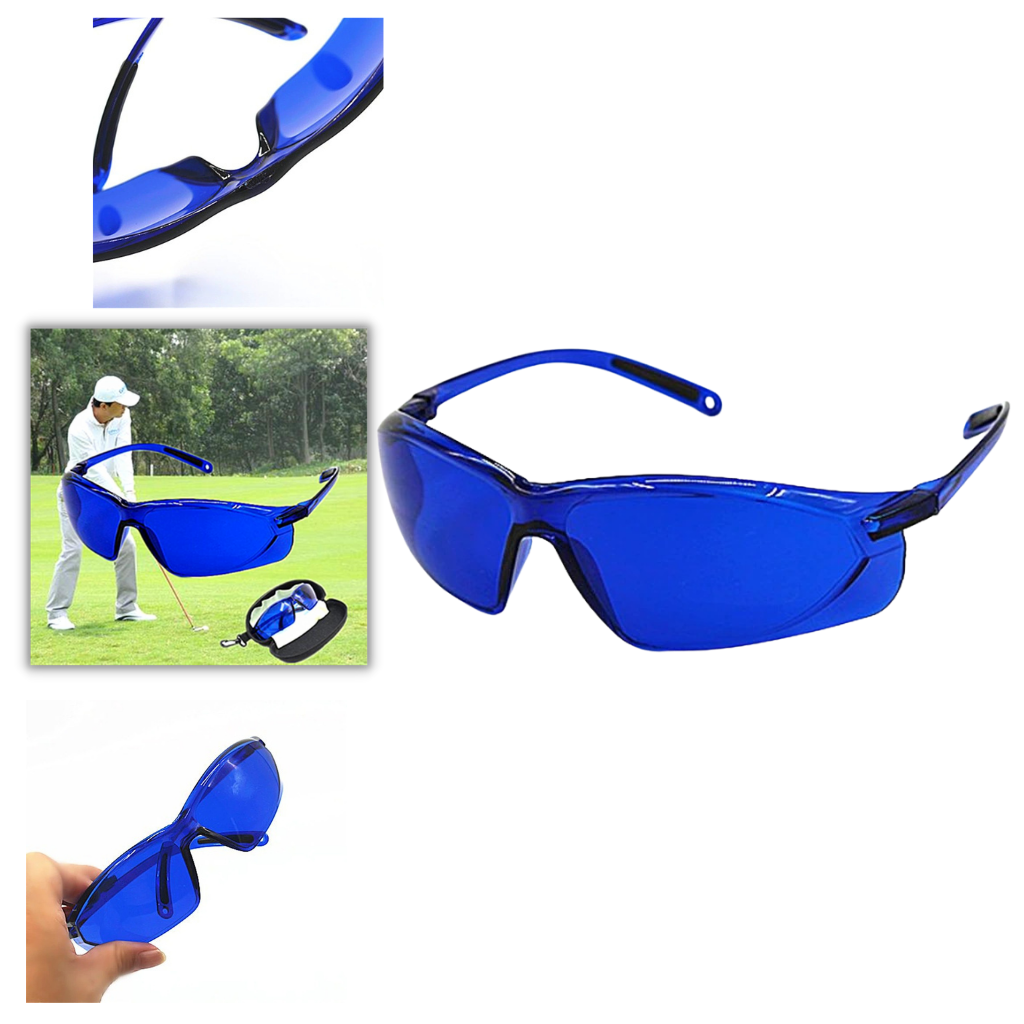 Óculos de busca de bolas de golfe Sharper Image, lentes especiais para localizar bolas de golfe em campo.