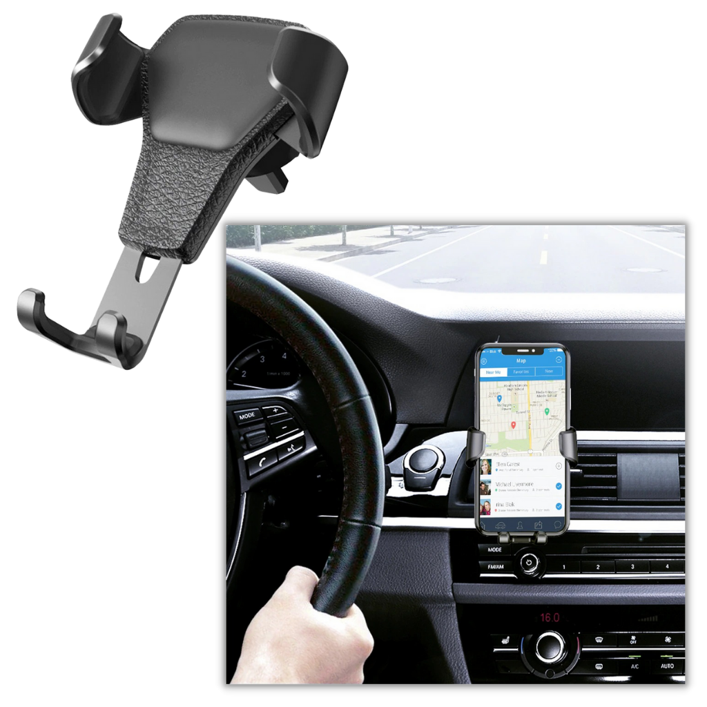 Suporte de telefone com suporte de uma mão da Shapeueng, suporte de indução por gravidade para smartphones.