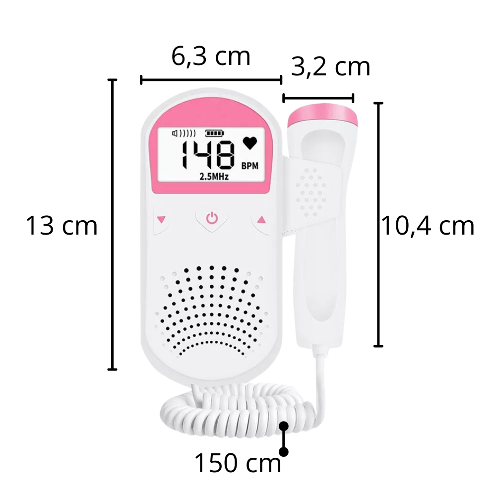 Monitor de ritmo cardíaco para bebê Eranpo, dispositivo de escuta para monitorar batimentos cardíacos infantis.