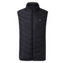 Colete aquecido unissex Lizxun, vestuário de exterior preto com isolamento para conforto térmico.