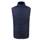 Colete aquecido unissex Lizxun em azul marinho, veste de roupas de exterior com aquecimento para maior conforto.