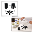 Suporte de recipientes hexagonal dobrável da Huitaisann, material para cozinha e pâtisserie, com acabamento resistente e portátil.