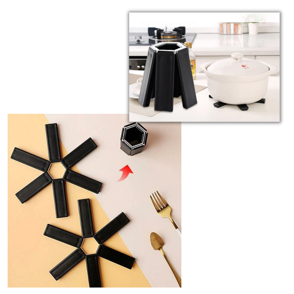 Suporte de recipientes hexagonal e dobrável Huitaisann, material para culinária e pâtisserie, com design resistente e prático.