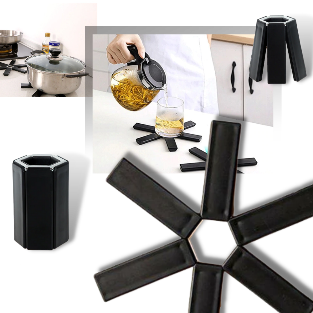 Suporte de recipientes hexagonal e dobrável da Huitaisann para cozinha e pâtisserie, resistente ao calor e fácil de guardar