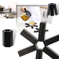 Suporte de recipientes hexagonal e dobrável da Huitaisann para cozinha e pâtisserie, resistente ao calor e fácil de guardar