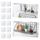 Conjunto de ganchos adesivos de parede para organização, marca Kexpery, mostrando os ganchos fixados na parede.