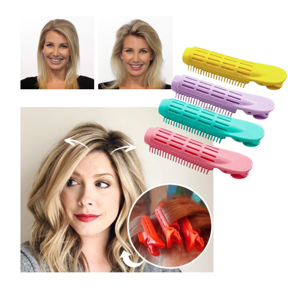 Conjunto de 4 pinças de volumização instantânea para cabelos da marca Xinhuaya, acessórios para dar volume aos fios.