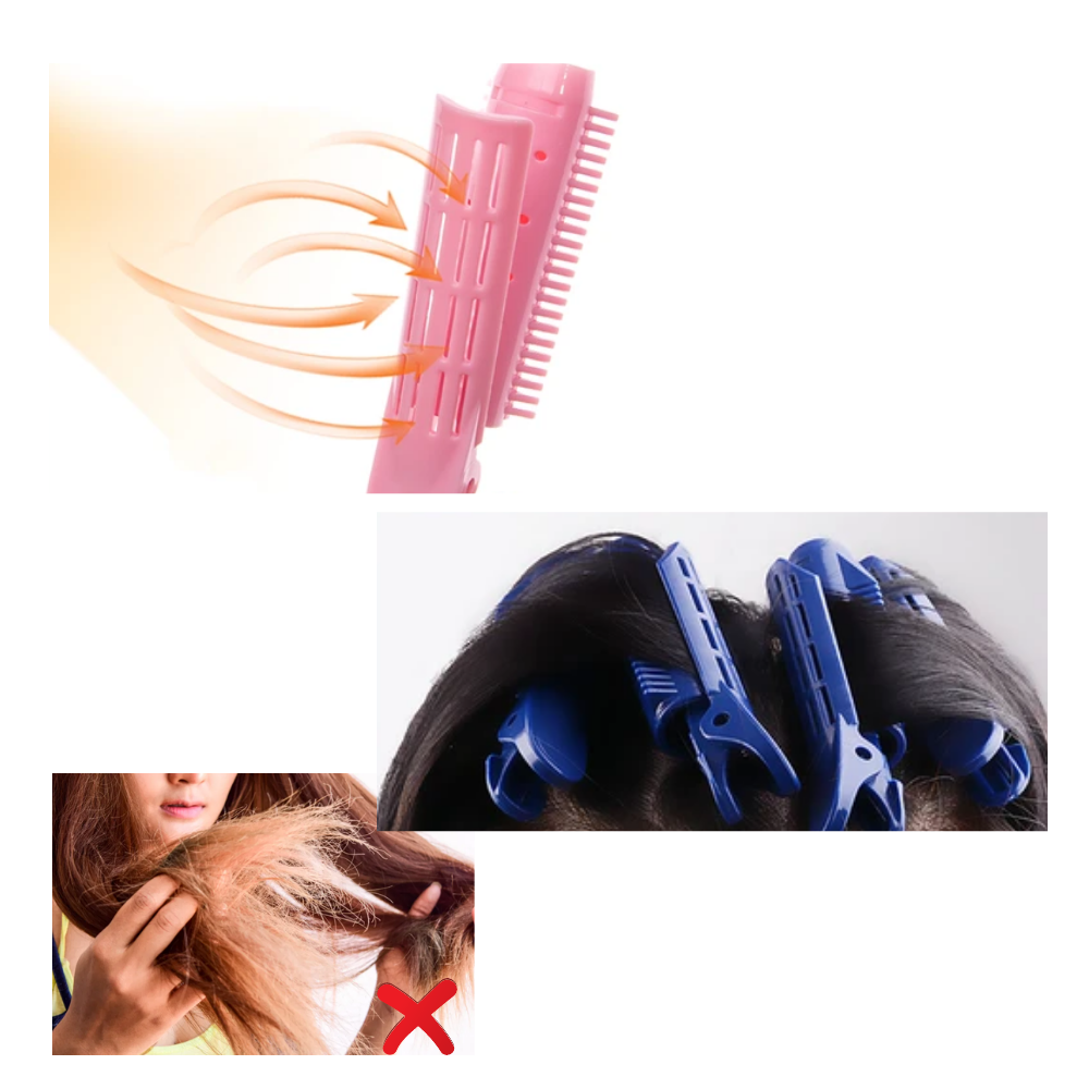 Conjunto de 4 grampos de volumização instantânea para cabelo da Xinhuaya, acessórios para cabelo em tom vermelho.