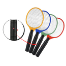 Raquete anti-insetos Rikastua portátil com bateria, usada para desinsetização contra mosquitos com operação manual.