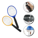 Raquete anti-mosquitos elétrica portátil da Rikastua, ferramenta de desinsetização para eliminar mosquitos com facilidade.
