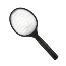 Raquete anti-mosquitos Rikastua elétrica portátil, desinsetizadora de mão com bateria, preta para eliminar insetos voadores.