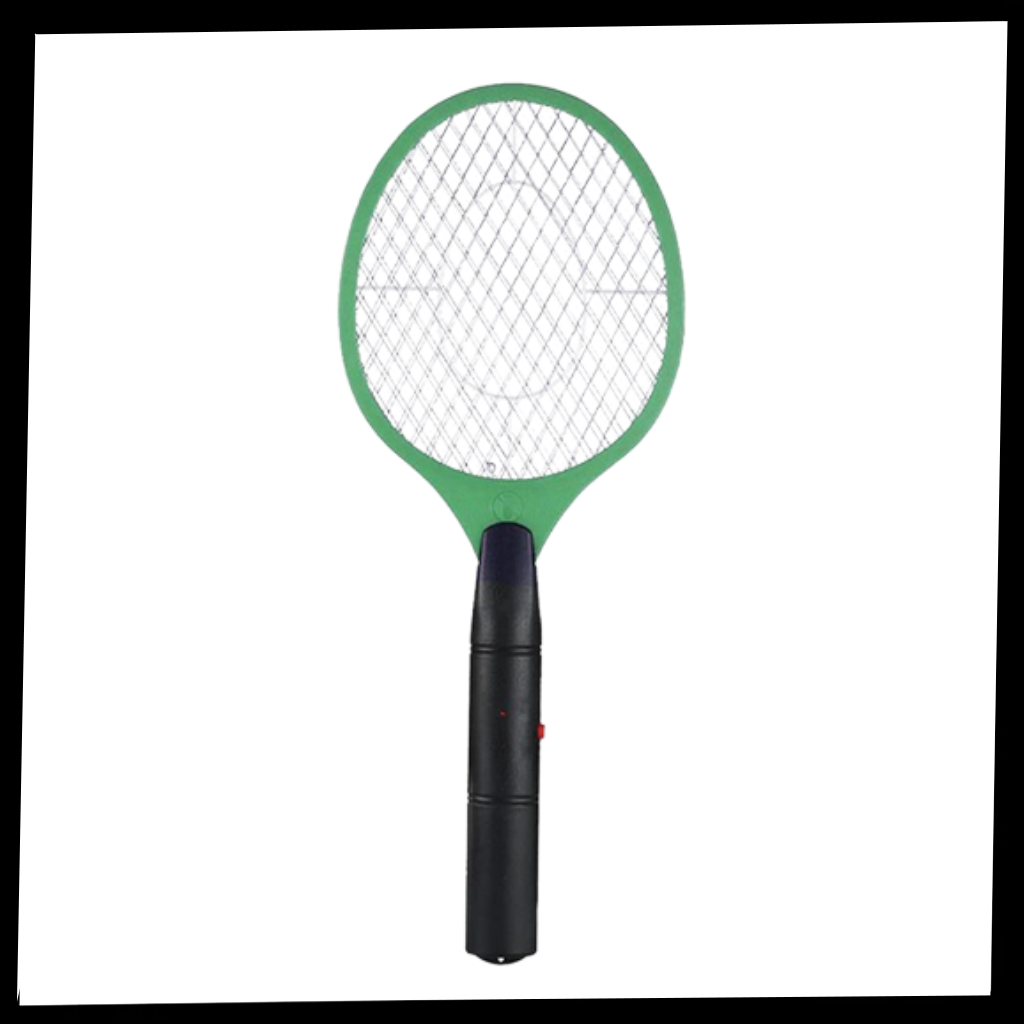 Raquete anti-mosquitos elétrica portátil da Rikastua, desinsetizadora com bateria recarregável para eliminar mosquitos.