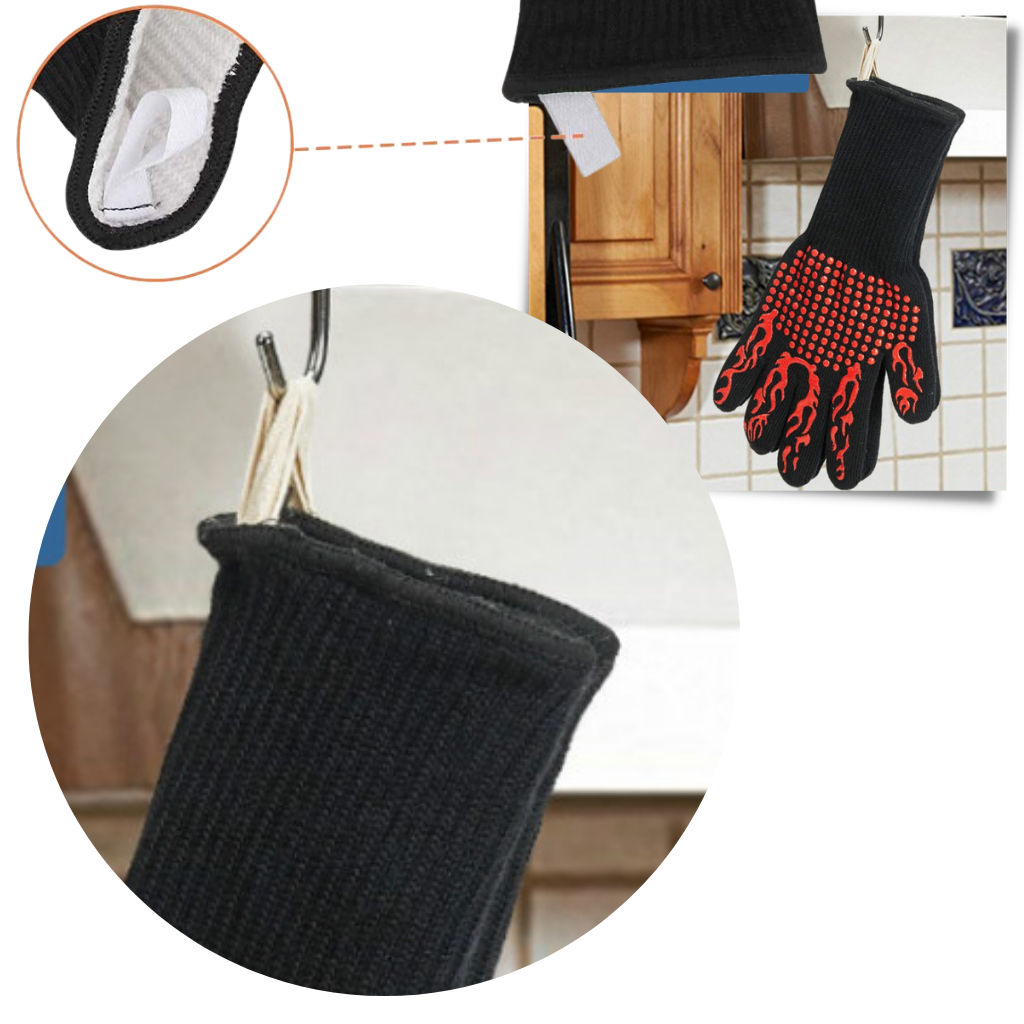 LUvas para churrasco resistentes ao calor da Peantoia, par de acessórios de eletrodoméstico para cozinhar com segurança.