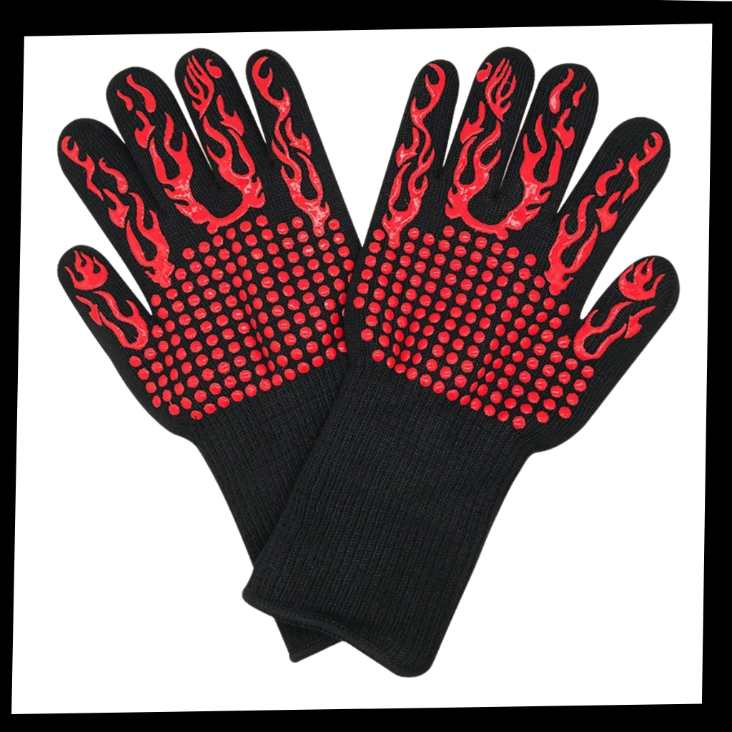 Luvas de forno resistentes ao calor Peantoia, par de acessórios para churrasco, usados para manusear alimentos quentes com segurança.