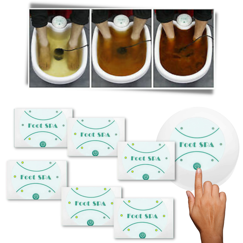 Banho de pés detox ionico Yescom com seis luzes indicadoras, terapia de cuidado para relaxamento e desintoxicação dos pés.