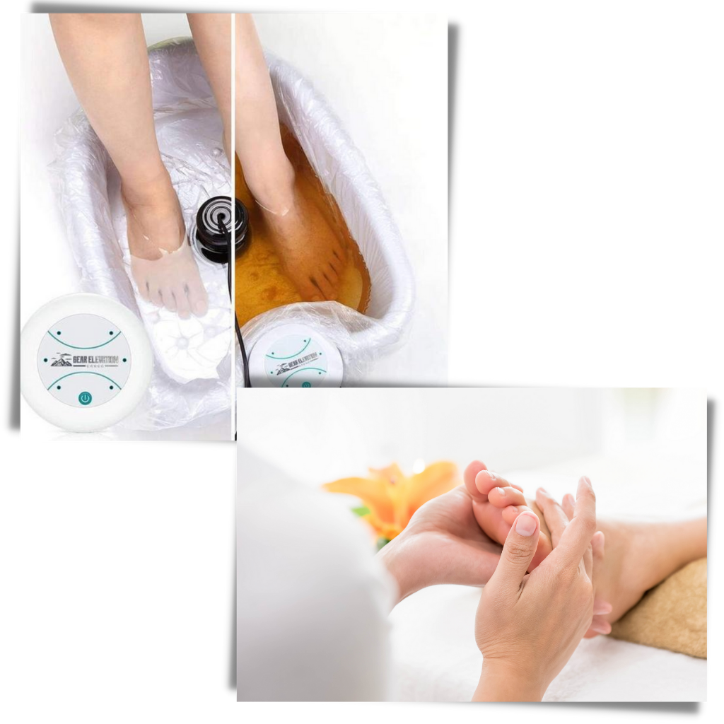 Banho de pés detox ionico Yescom, dispositivo de cuidado para relaxar e desintoxicar os pés em casa.
