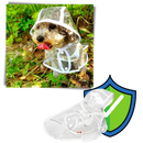 Casaco impermeável com capuz para cães da marca Genwiss, proteção contra chuva, visual aconchegante e confortável.