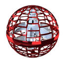 Brinquedo de bola voadora vermelha da marca Xinhuaya, brinquete volante com design colorido para diversão ao ar livre.