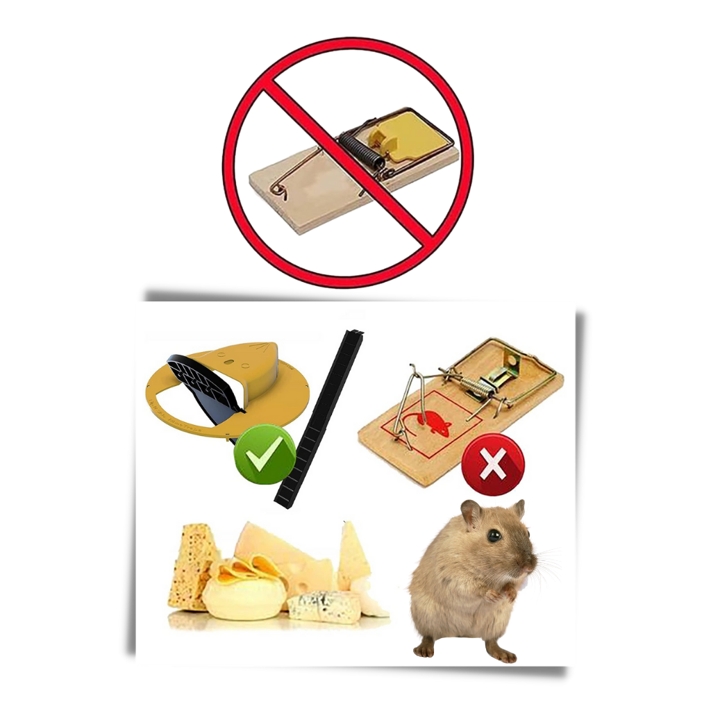 Cesto de isca para ratos e camundongos da marca Bsmean, armadilha não tóxica e segura para pets, para controle de pragas.