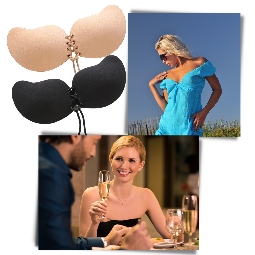 Soutien-gorge push-up invisível da Karcher, sem costuras, ideal para looks invisíveis e conforto diário.