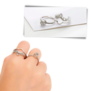 Anel de prata da coleção Belle Bague "Je t'aime" em 100 línguas, com design delicado e detalhes elegantes.