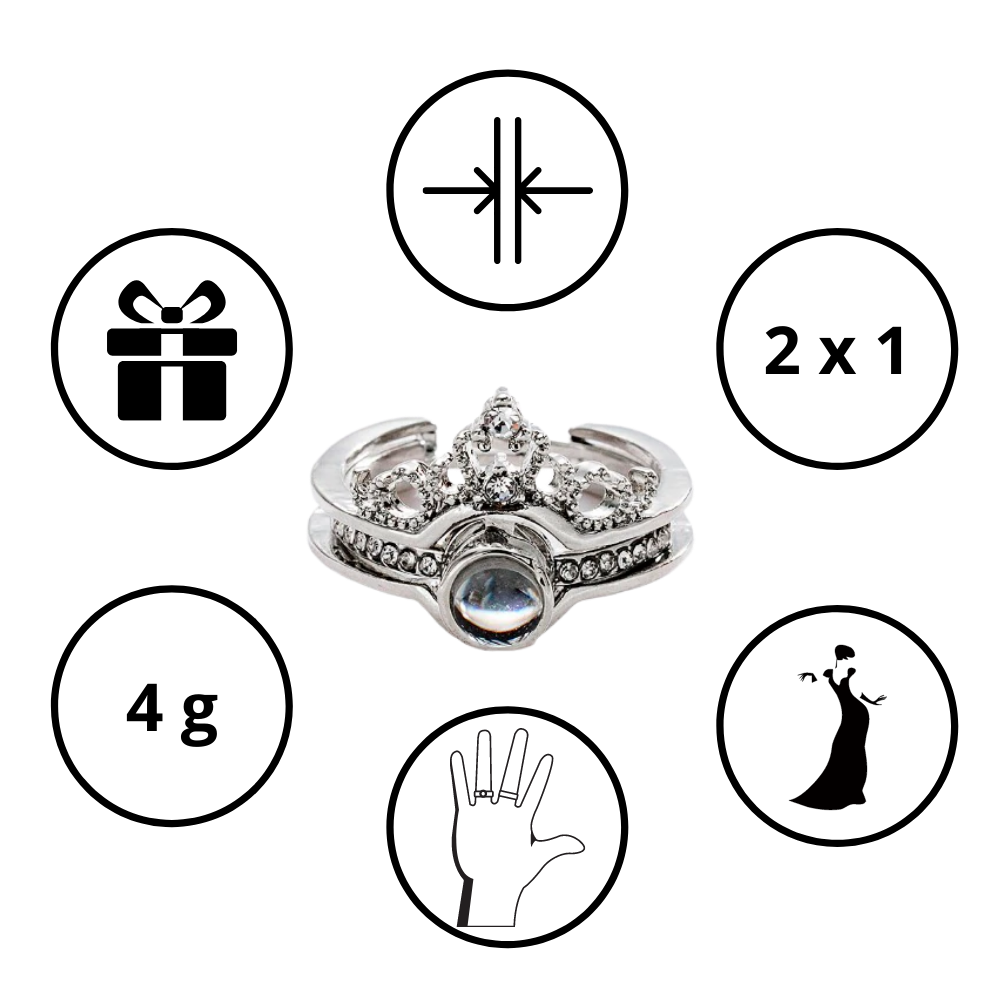 Anel Belle Bague "Je t'aime" em 100 idiomas da marca Relanfenk, com design delicado e acabamento elegante.