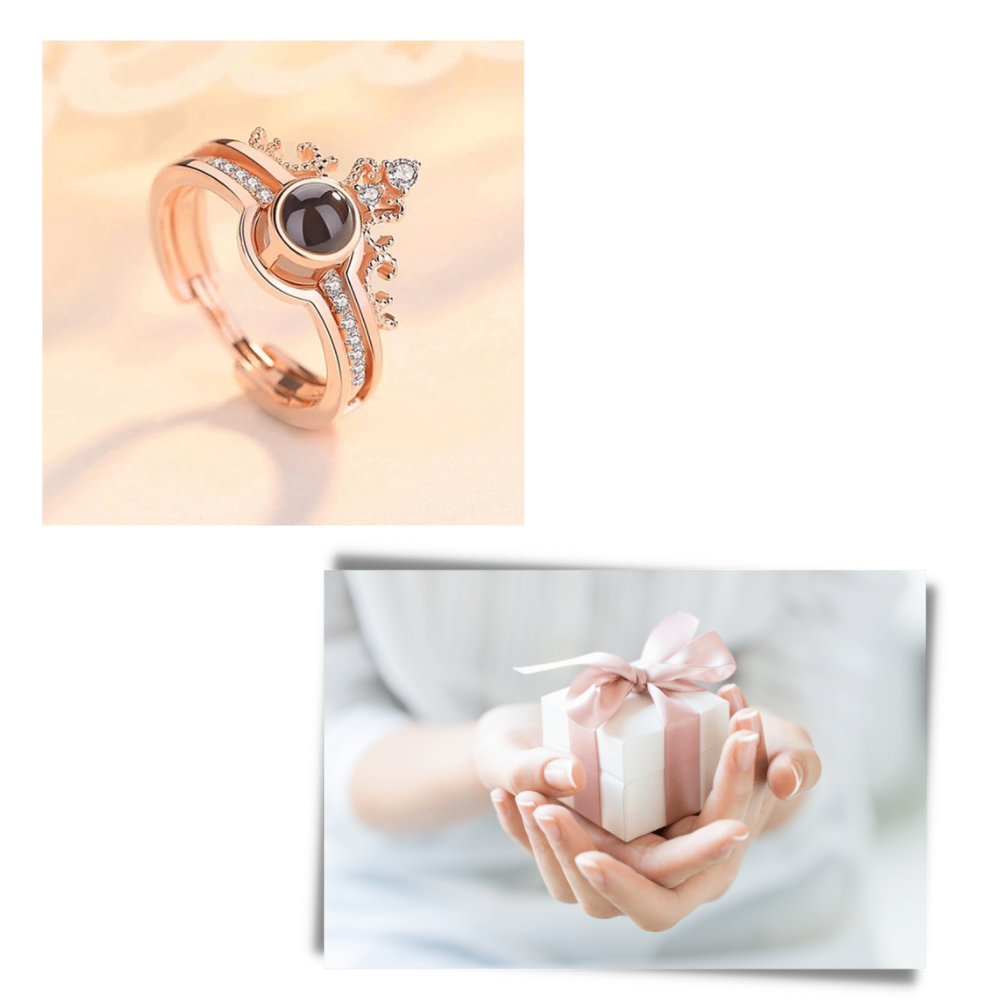 Anel Belle Bague "Je t'aime" em 100 línguas da marca Relanfenk, com detalhes delicados e acabamento elegante.