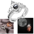 Anel da coleção Belle Bague "Je t'aime" em 100 línguas da marca Relanfenk, com acabamento brilhante e design elegante.